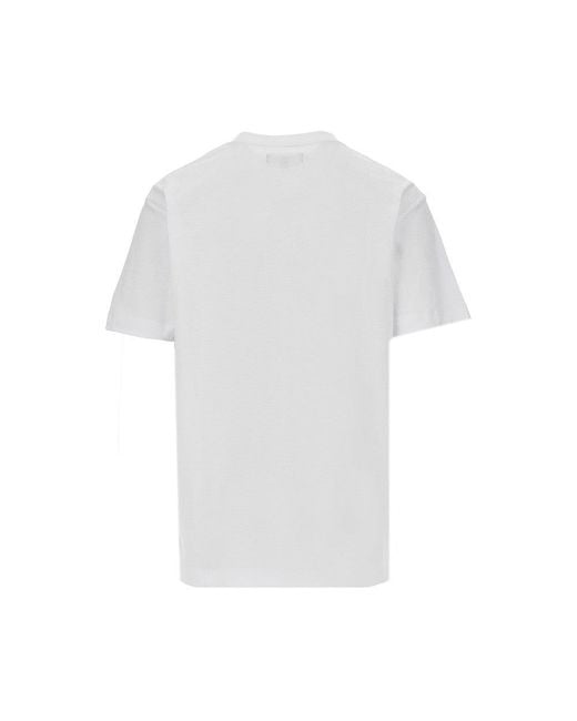 Purple Brand White 'Ditched' Print T-Shirt for men