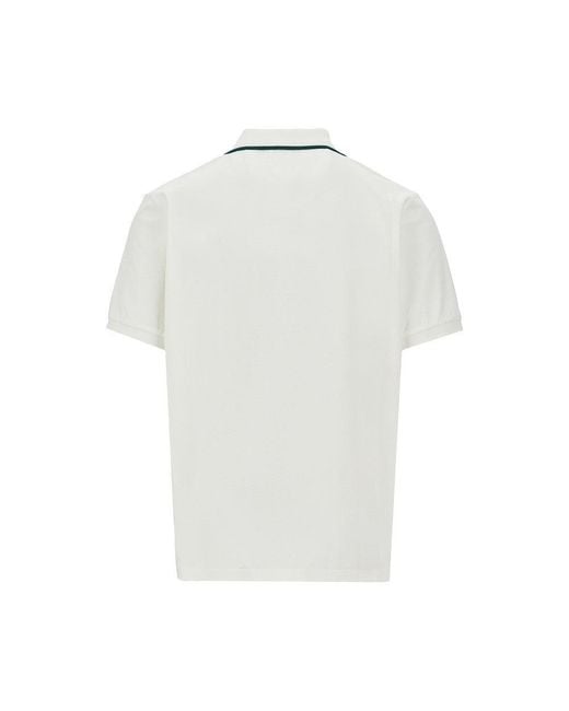 Mc2 Saint Barth White Tennis Patch 'Charles' Piquet Polo Shirt for men