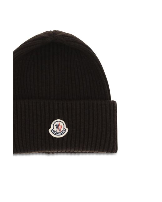Moncler Black Wool And Cashmere-Blend Beanie for men