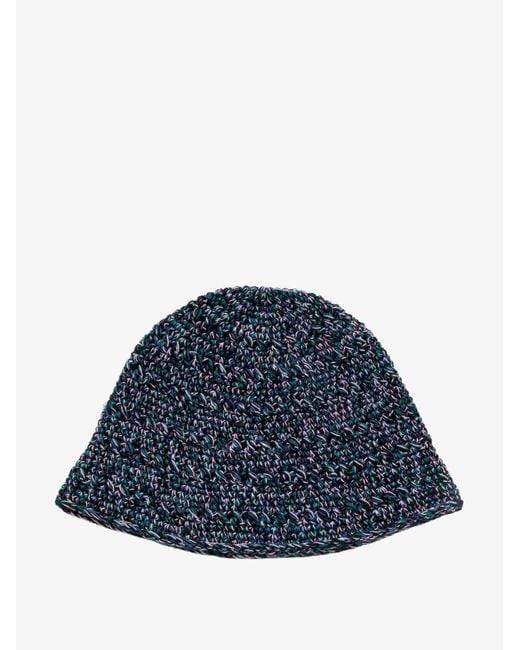 Stussy Blue Bucket Cotton, Linen And Hemp Hat for men