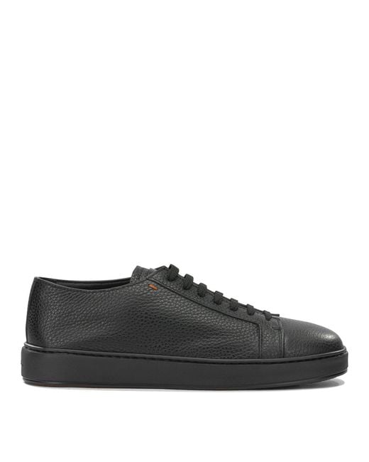 Santoni Black "Dumps" Low-Top Sneakers for men