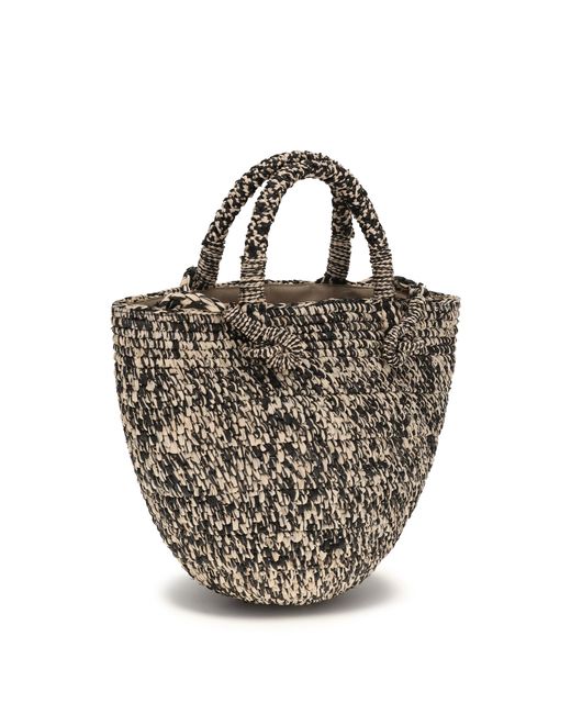 IBELIV Metallic Arona Raffia Bucket Bag Tiga