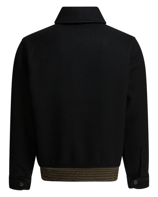 Buzz Rickson's Black Wool Bomber Jacket