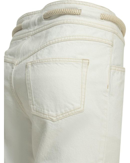 Isabel Marant White Alison Cotton Straight-Leg Jeans