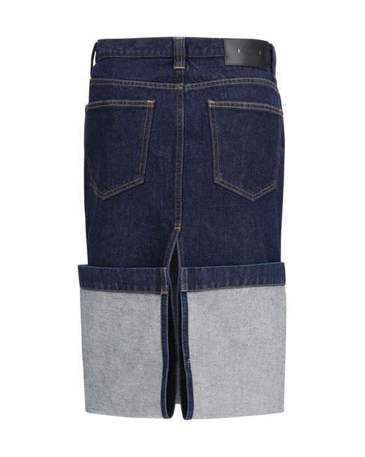 Khaite Blue Kilian Denim Skirt Benson