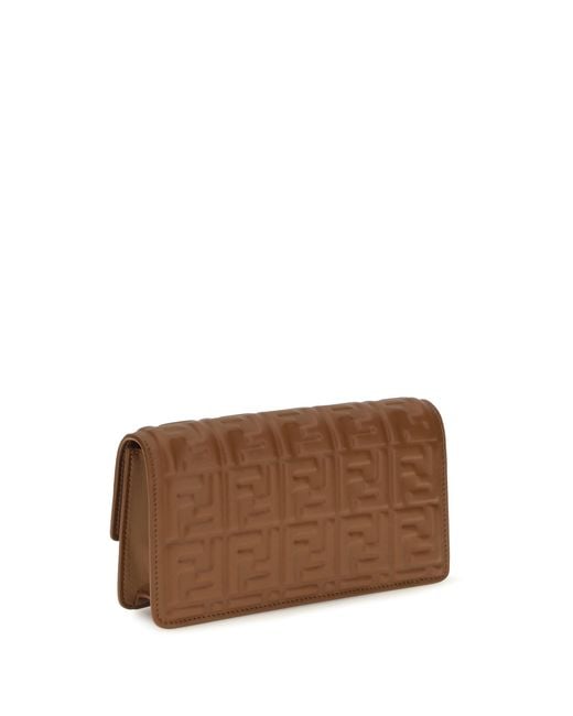 Fendi Brown Matisse Chain Wallet