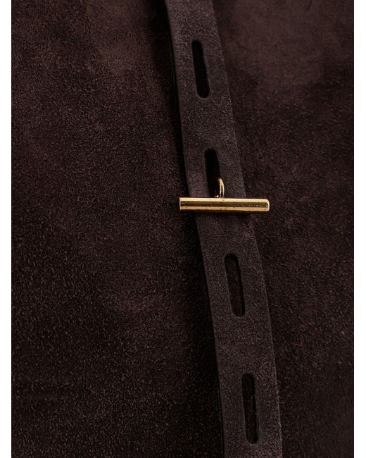 MINOBOSSI Brown Suede Shoulder Bag