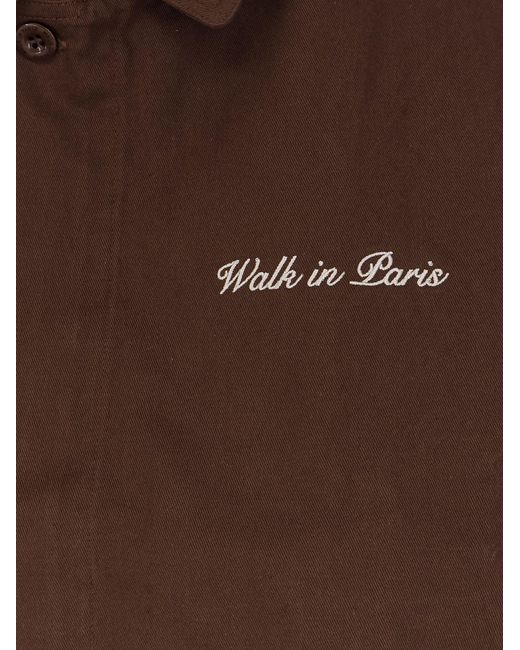 Walk In Paris Brown Cotton Jacket for men