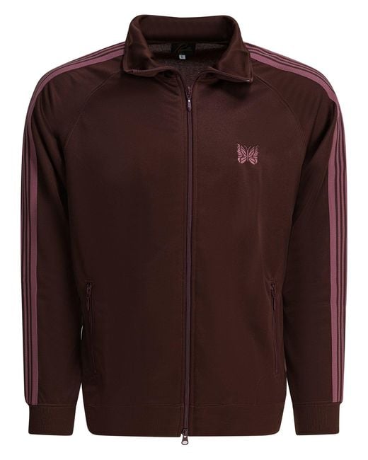 Needles Brown "Poly Smooth" Zippered Sweatshirt for men