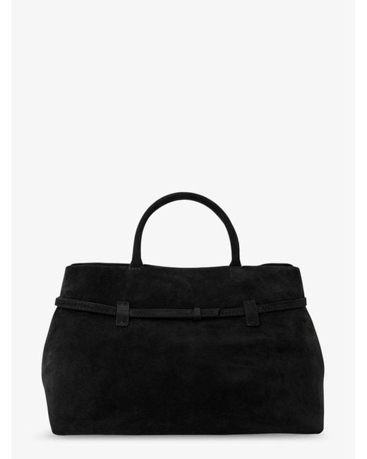 MANU Atelier Black Le Cambon 35 Suede Handbag