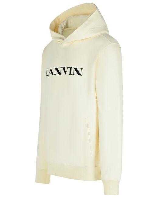 Lanvin Natural Ivory Cotton Sweatshirt for men