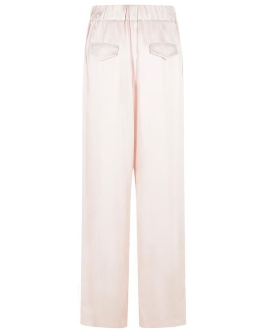Jil Sander White Acetate Blend Trousers