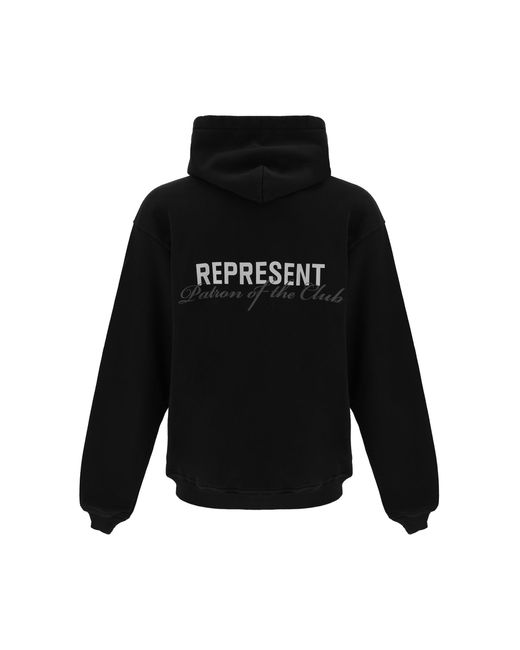 Represent Black Hoodie Cotton for men