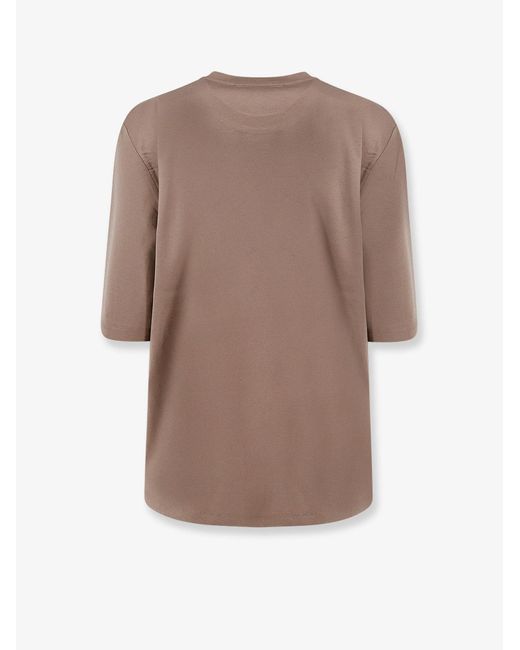 Rohe Brown T-Shirt Cotton-Modal-Silk