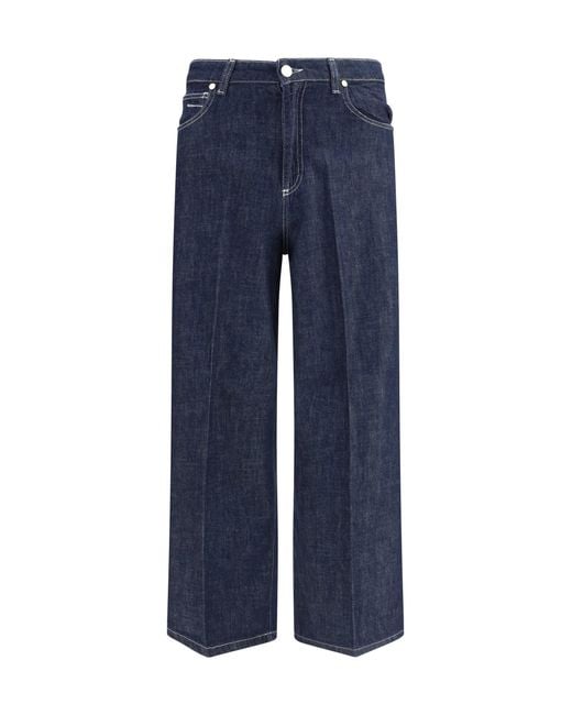 Cruna Blue Wide-Leg Jeans