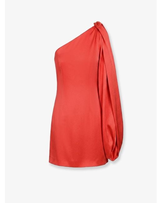 Stella McCartney Red Satin Mini Dress