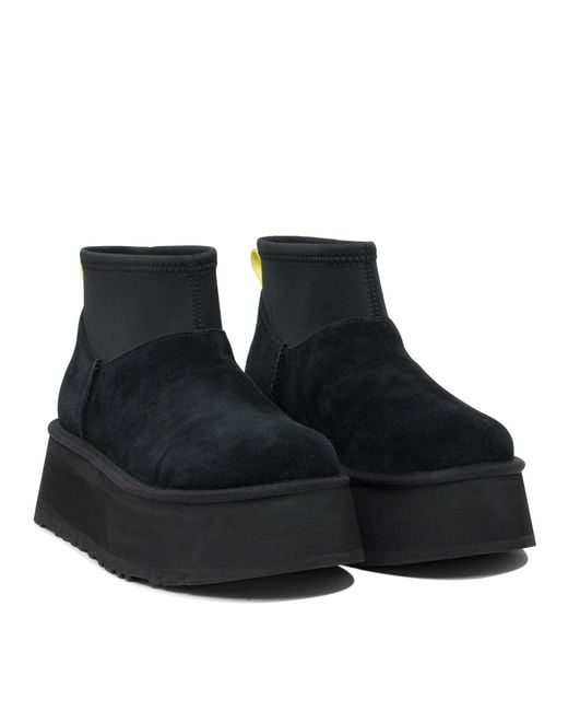 Ugg Black Platform Snow Boots Classic Mini Dipper