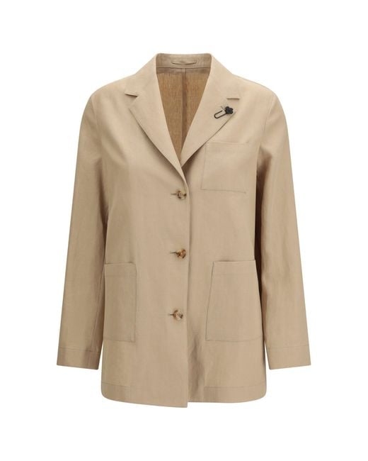 Lardini Natural Jacket Wool-Cotton