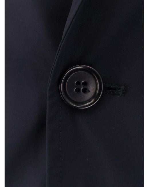 Aspesi Blue Paperino Stretch Nylon Blazer for men