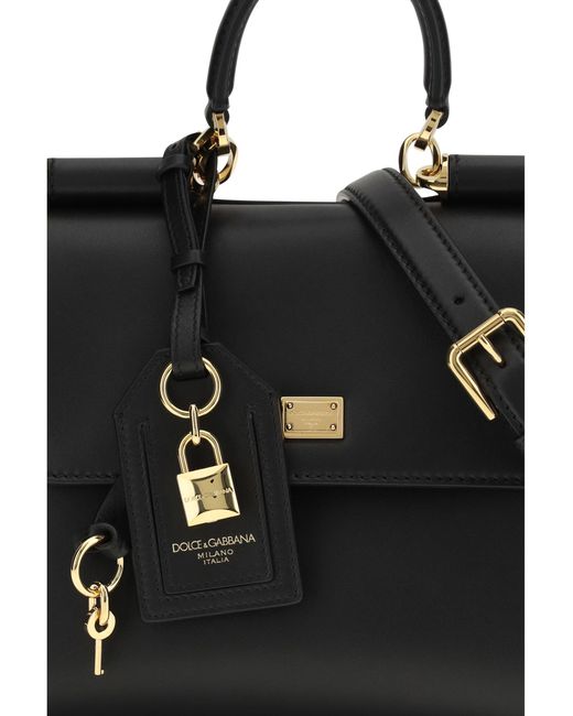 Dolce & Gabbana Black Shoulder Bag My Sicily Leather