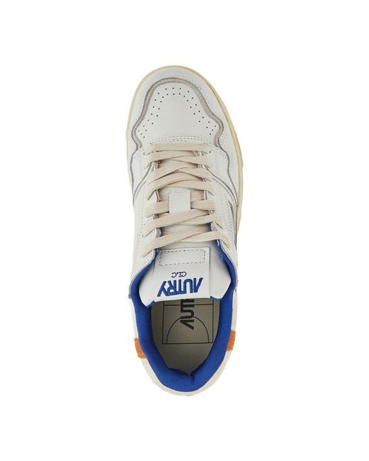 Autry Blue Clc Low Leather Sneakers for men