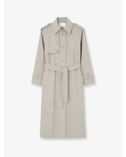 Frankie Shop White Trench Coat Riva Cotton Blend