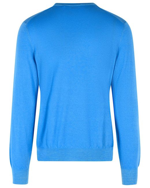 Gran Sasso Blue Light Cashmere Sweater for men