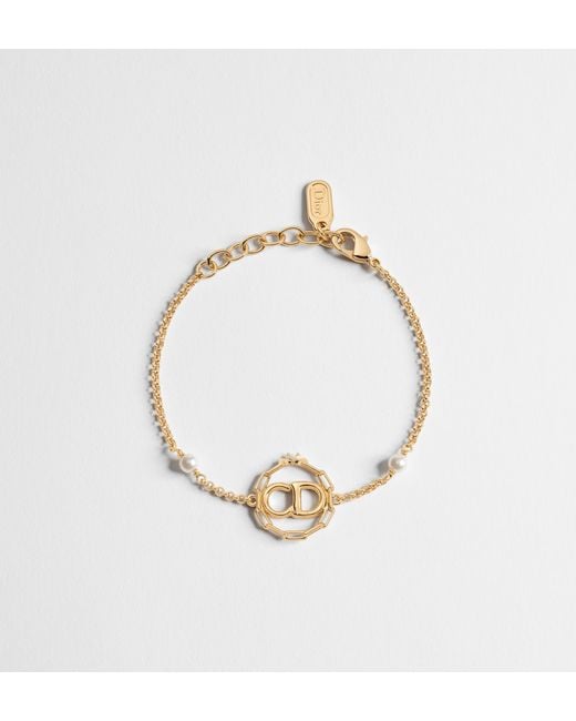 Dior Metallic Cd Circle Chain Bracelet