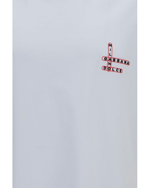 Dolce & Gabbana White Cotton T-Shirt for men