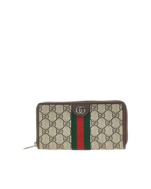 Gucci Green 'Ophidia' Zip-Around Wallet