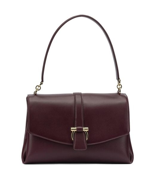 Ferragamo Purple Leather Handbag