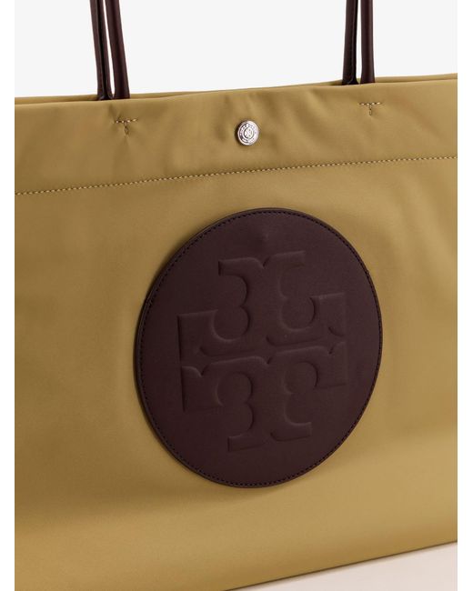 Tory Burch Brown Ella Twist Nylon Shoulder Bag