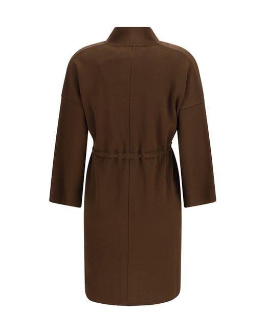 Ella Brown Cardigan Deconstructed Drawstring