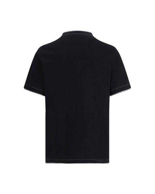 Brunello Cucinelli Black T-Shirts for men