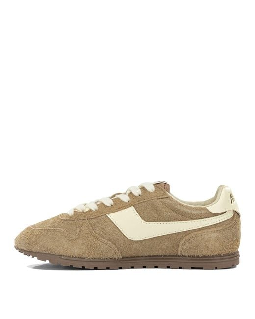 Autry Brown Windspin Low-Top Sneakers