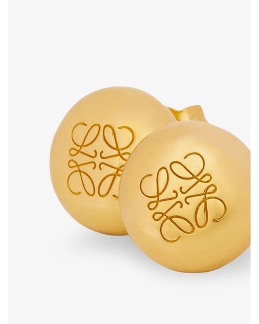 Loewe Metallic Paula's Ibiza Anagram Pebble Sterling Earrings