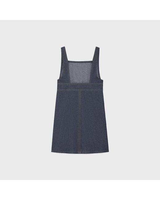 Céline Blue Empire Mini Dress