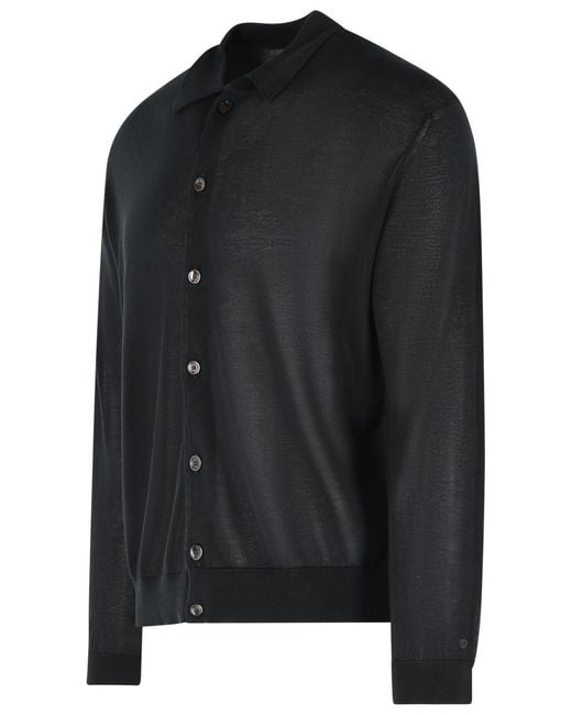 Seven Gauge Black Lyocell Shirt for men