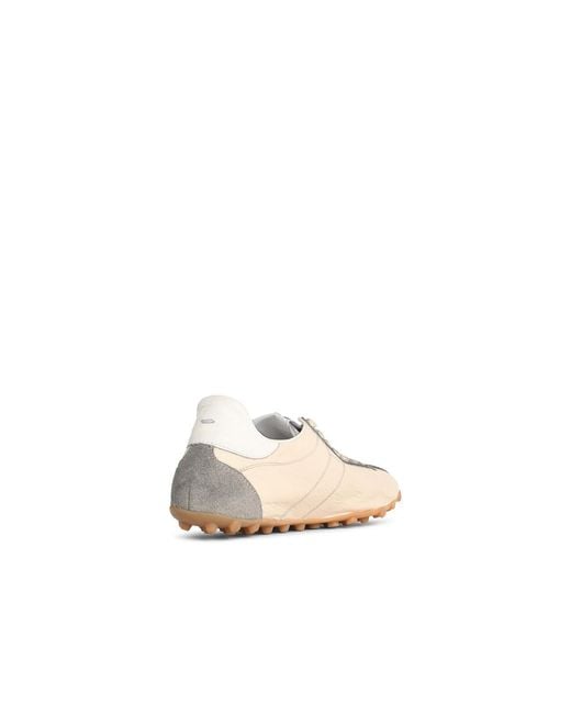 Maison Margiela White 'Sprinters' Ivory Fabric Sneakers for men
