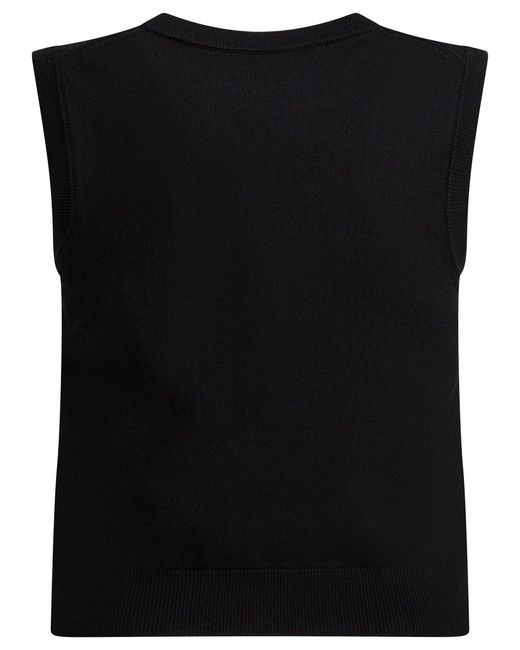 Céline Black Triomphe Wool Vest