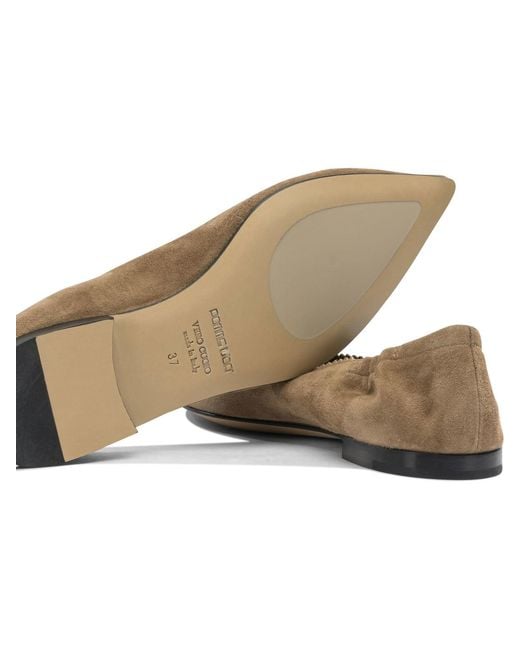 Pomme D'or White Ballerinas Brown