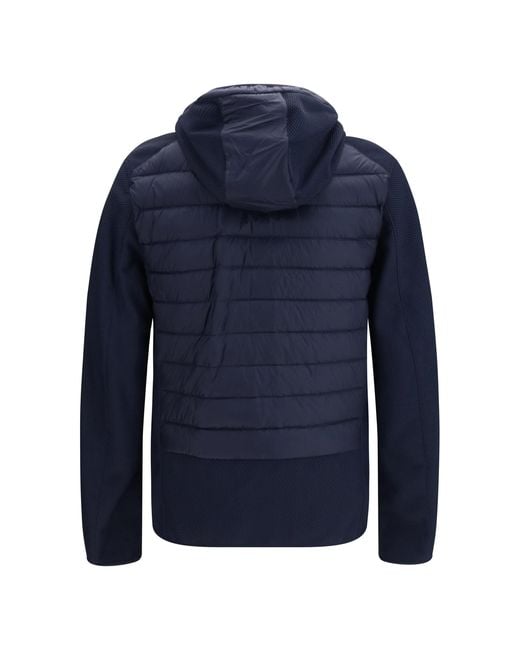 Parajumpers Blue Jacket Nolan Hybrid With Hood for men