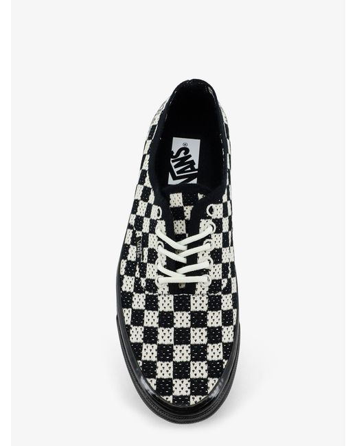 Vans Black Lx Authentic 44 Fabric Sneakers With A Checkerboard Pattern