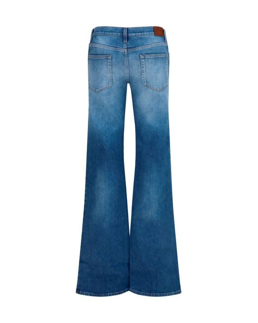 Gucci Blue Stretch Cotton Jeans With Horsebit