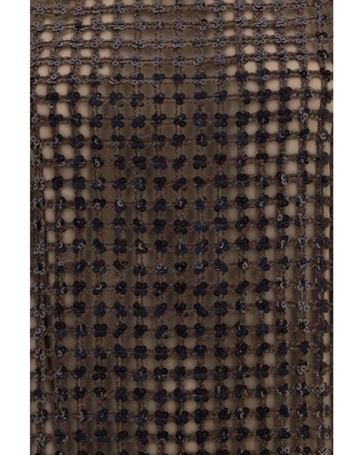 Brunello Cucinelli Black Sequin Mesh Mini Dress