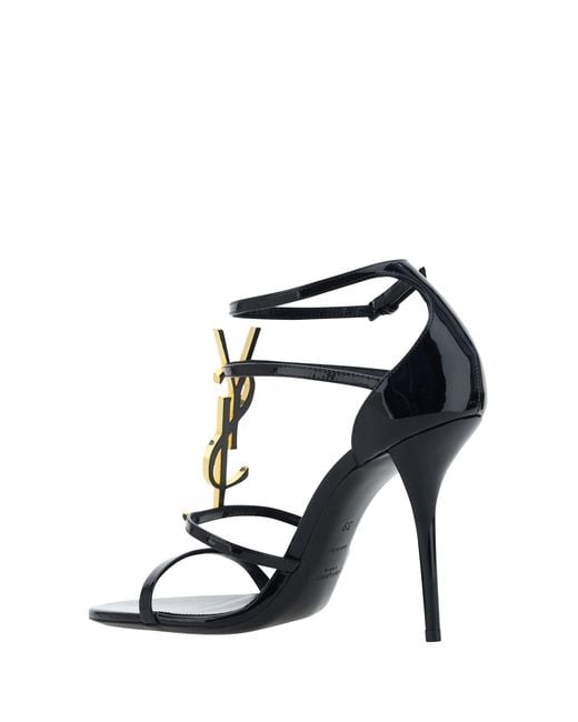 Saint Laurent White Cassandra Sandals