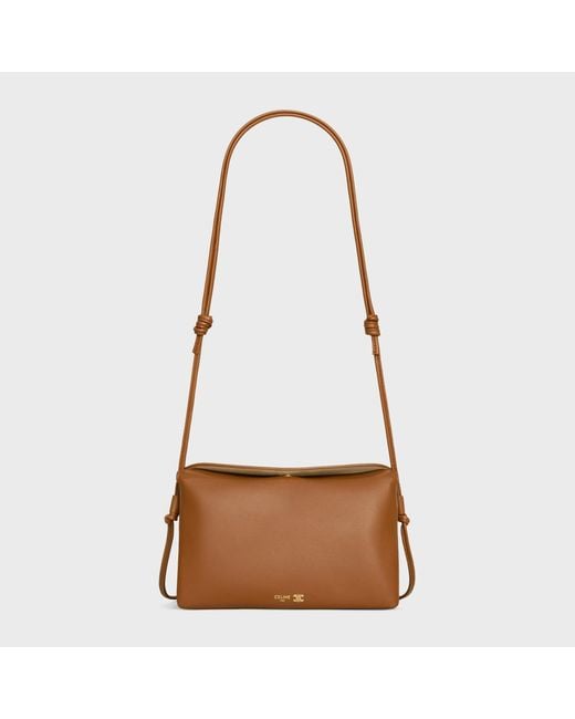 Céline Brown Trio Flap Small Shoulder Bag