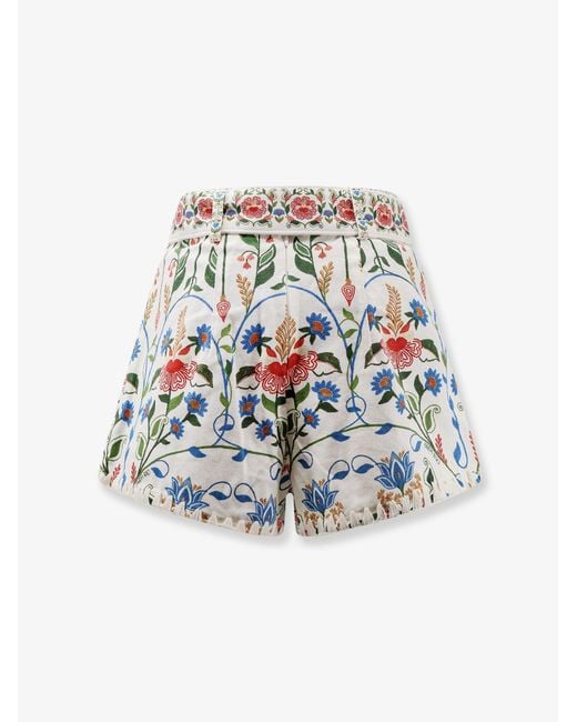 Farm Rio White Shorts Fraga Multicolour Cotton