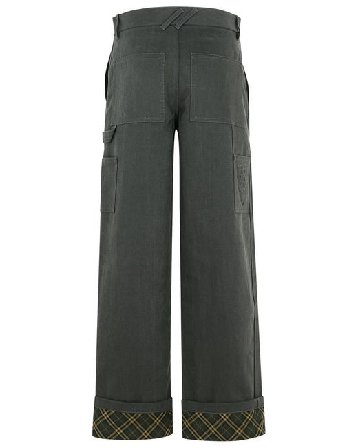Burberry Gray Cotton Jeans for men