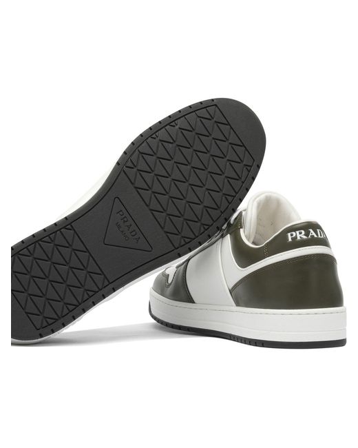 Prada White "Downtown" Sneakers for men